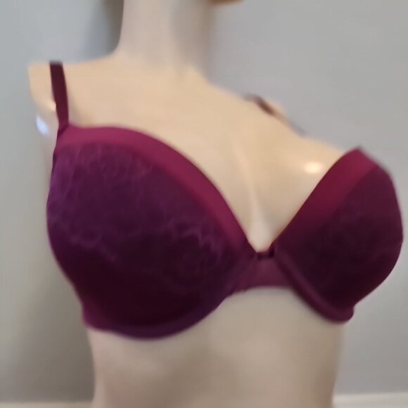 Maidenform Bra 34D Red Underwire Padded Push Up SE5757 - Picture 2 of 5